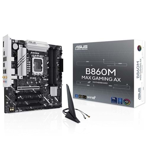 Asus B860M MAX GAMING AX Wi-Fi 6 Ddr5 Hdmı-dp Typec Pcıe 5.0 1851p Matx Anakart