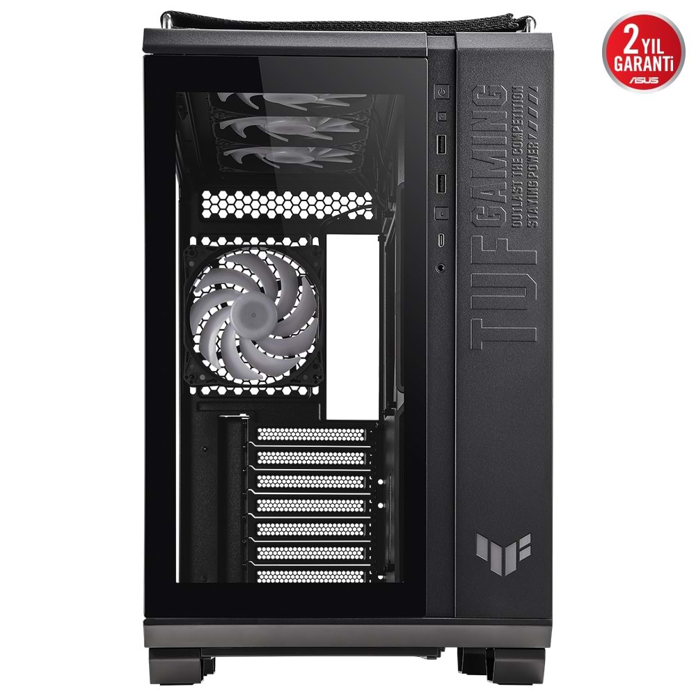 Asus TUF GAMING GT502 PLUS TG 4X A-RGB Fanlı Panaromik Temperli Cam Siyah ATX Gaming Kasa