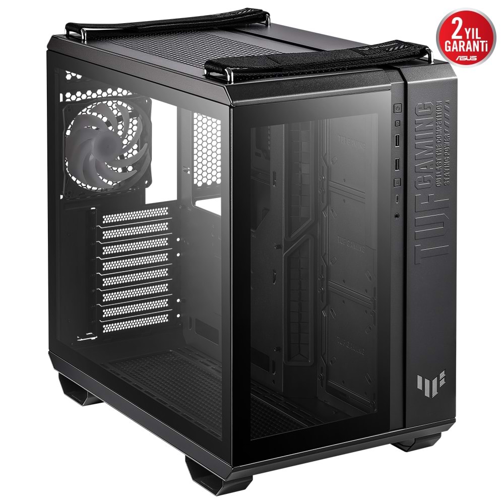 Asus TUF GAMING GT502 PLUS TG 4X A-RGB Fanlı Panaromik Temperli Cam Siyah ATX Gaming Kasa
