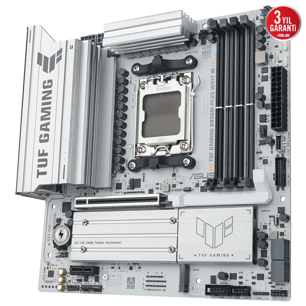 Asus TUF GAMING B850M-PLUS WI-FI 7 W DDR5 8000 MHz OC M.2 HDMI/DP/USB-C PCIe 5.0 AM5 mATX Anakart