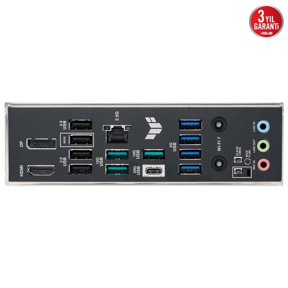 Asus TUF GAMING B850M-PLUS WI-FI 7 AMD B850 AM5 DDR5 8000 DP HDMI Anakart