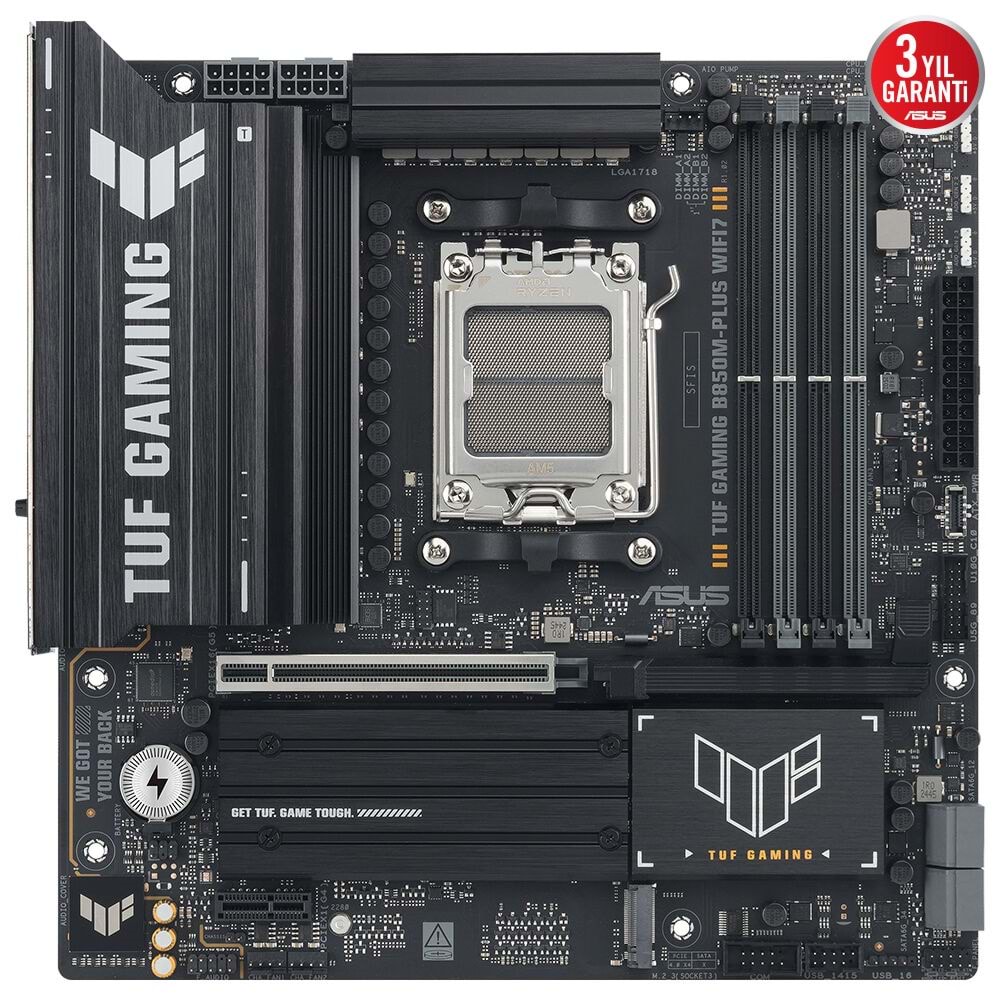 Asus TUF GAMING B850M-PLUS WI-FI 7 AMD B850 AM5 DDR5 8000 DP HDMI Anakart