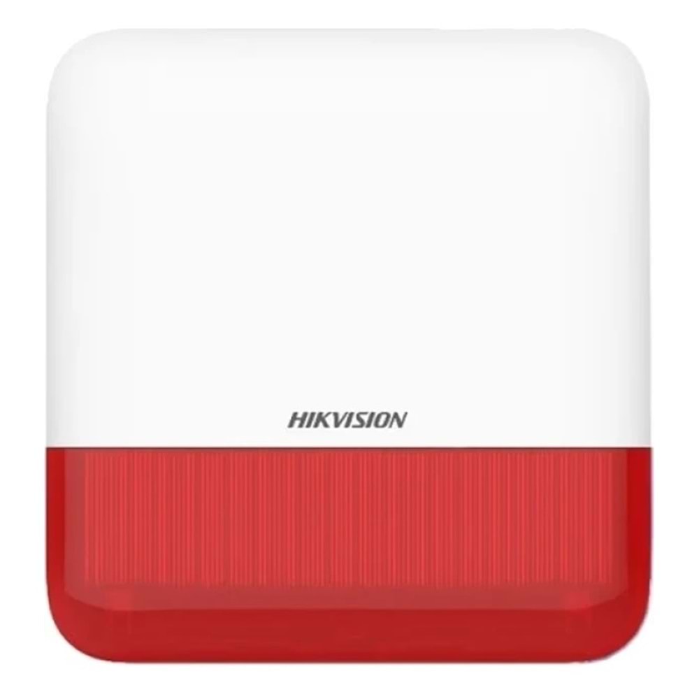 Hikvision DS-PS1-E-WE Kablosuz Dış Ortam Siren Kırmızı