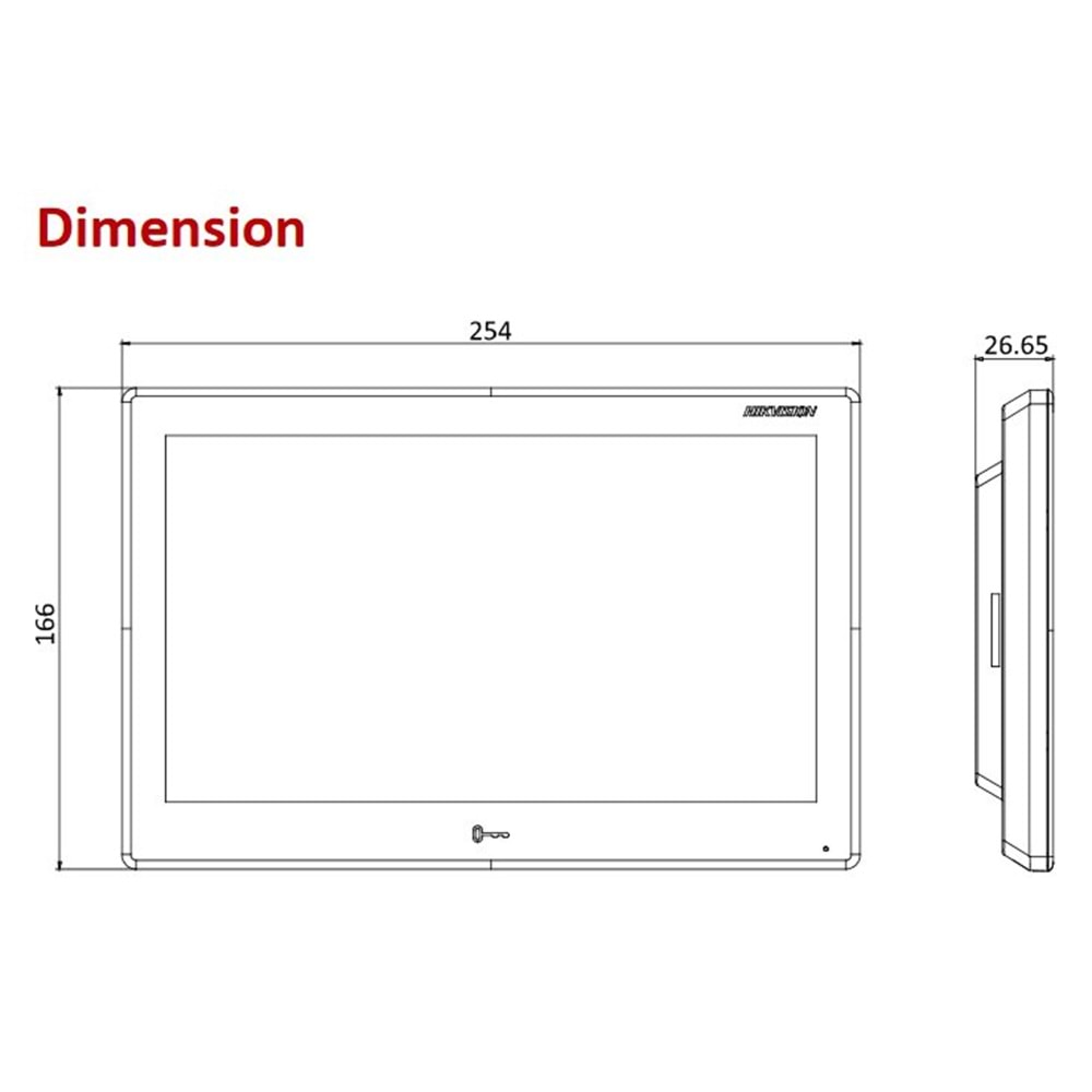 Hikvision DS-KH9510-WTE1(B) 10.1 IP İnterkom İç Ünite Wi-Fi Android Dokunmatik