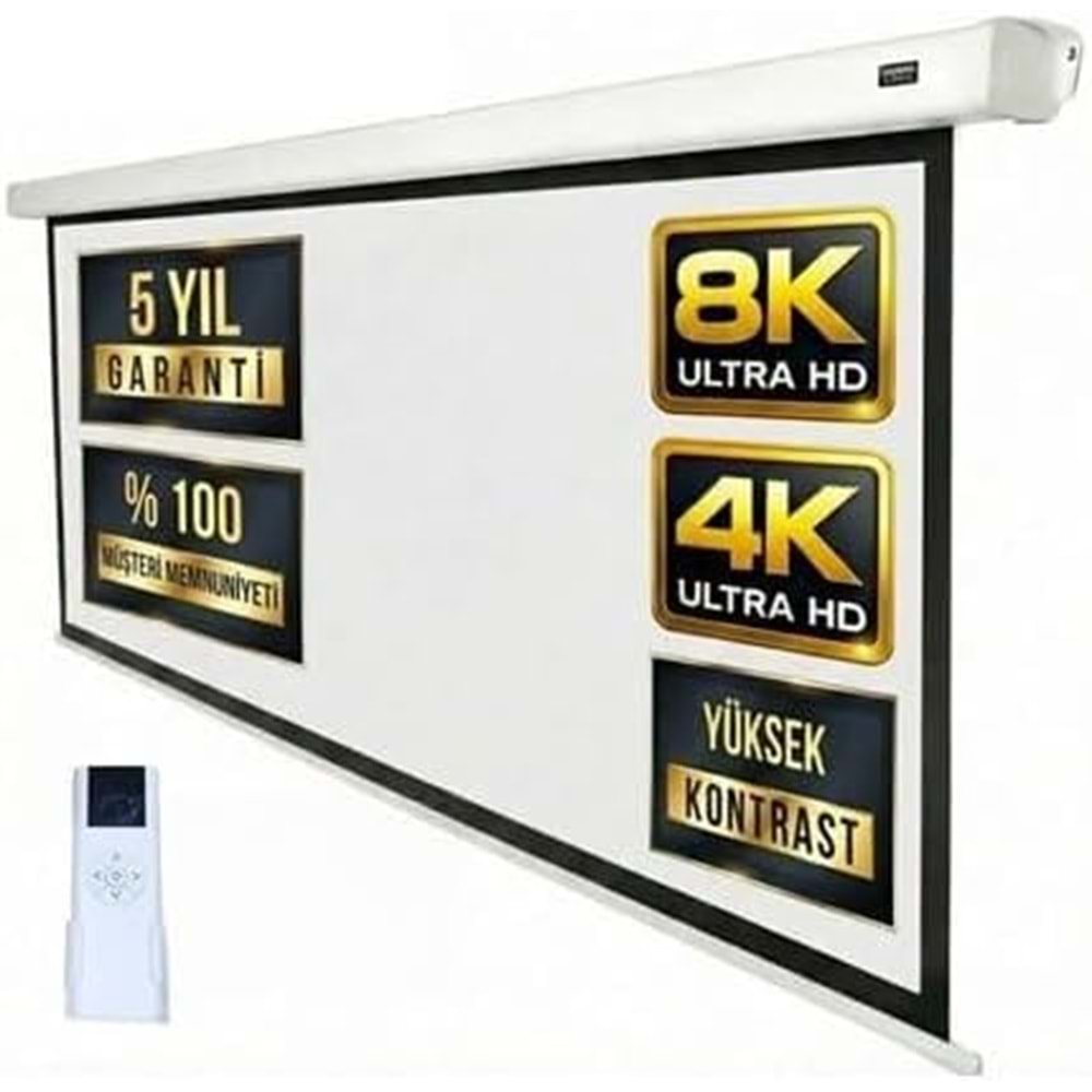 300x225 Motorlu Uzaktan Kumandalı Projeksiyon Perdesi