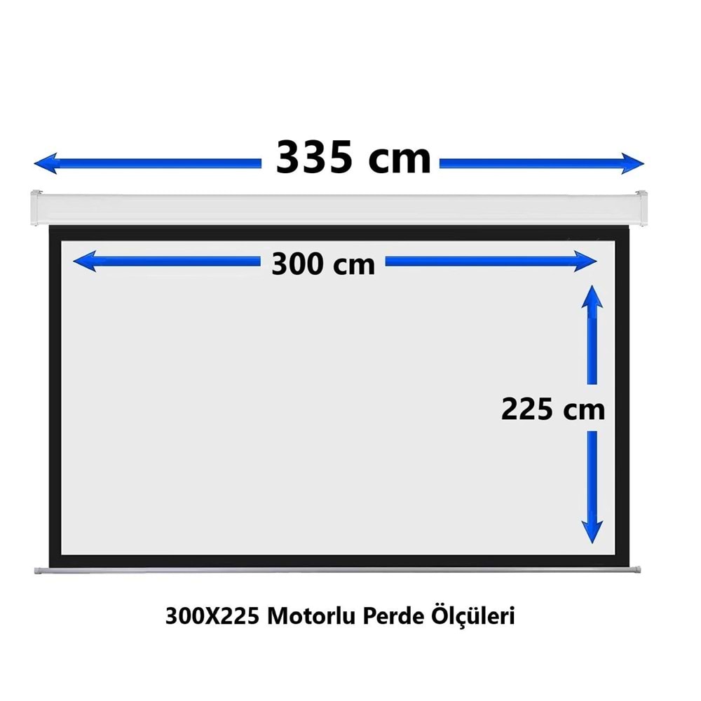 300x225 Motorlu Uzaktan Kumandalı Projeksiyon Perdesi