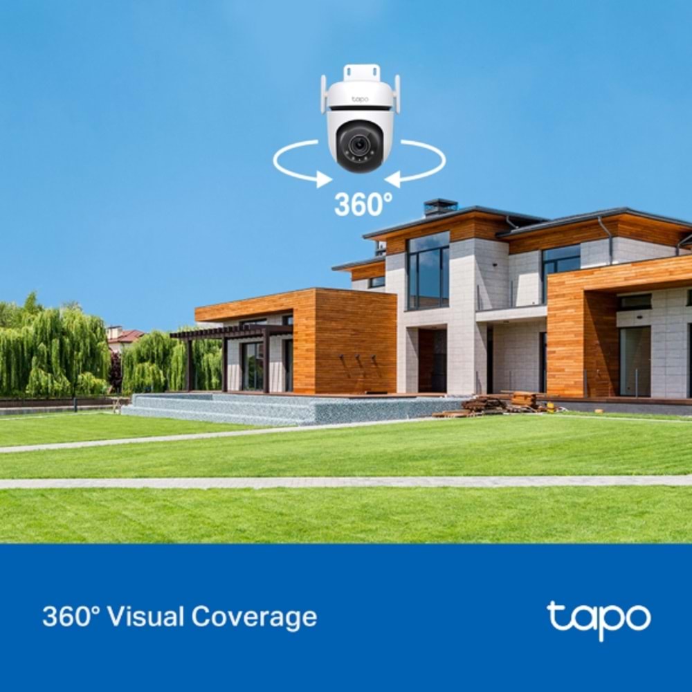 Tapo C520WS (Starlight Renkli) 2K Dış Ortam Wi-Fi Güvenlik Kamera (Pan/Tilt)