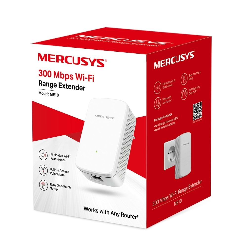 Tp-Link Mercusys ME10 N300 Wi-Fi Menzil Genişletici