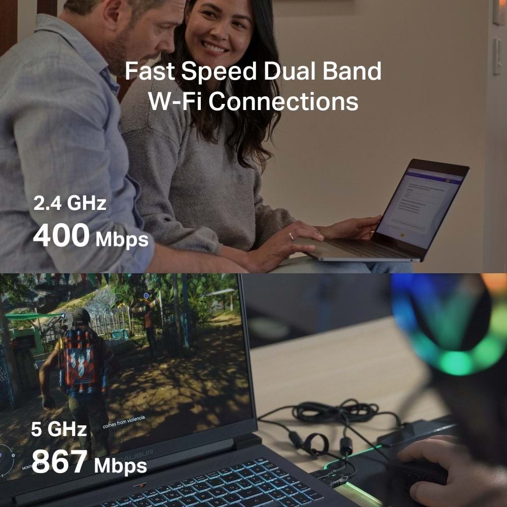 Tp-Link Mercusys MA30N AC1300 Nano Dual Band Wi-Fi USB Adaptör