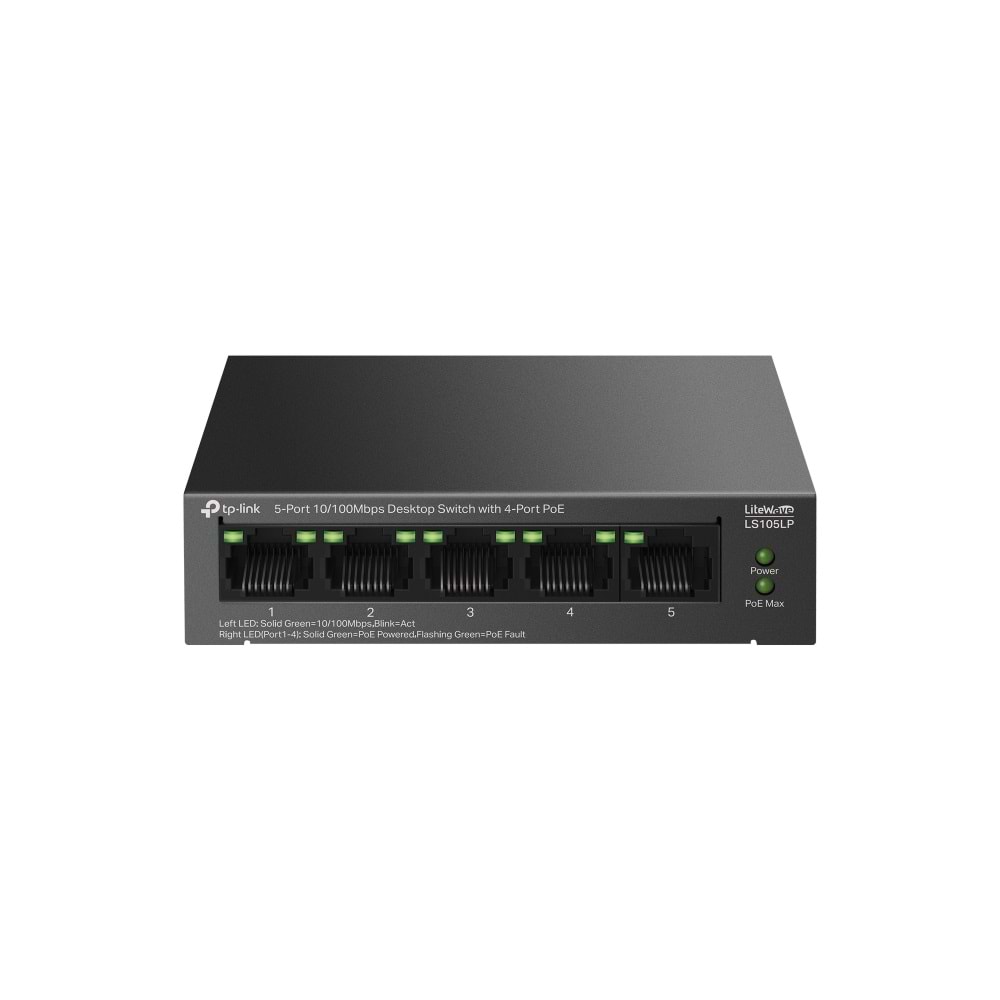 Tp-Link LS105LP 5-Port 10/100 Mbps Desktop Switch 4-Port PoE+ (41W)