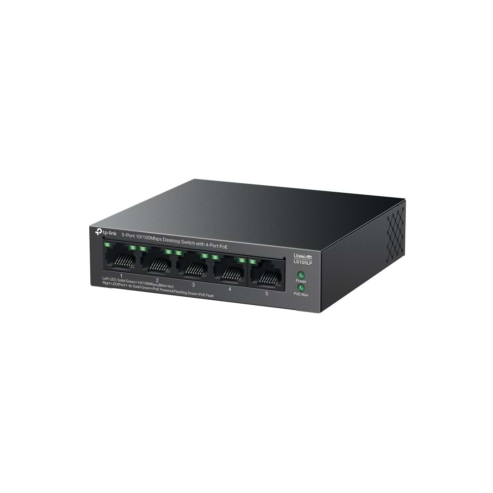 Tp-Link LS105LP 5-Port 10/100 Mbps Desktop Switch 4-Port PoE+ (41W)