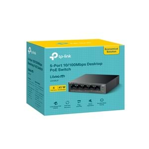 Tp-Link LS105LP 5-Port 10/100 Mbps Desktop Switch 4-Port PoE+ (41W)