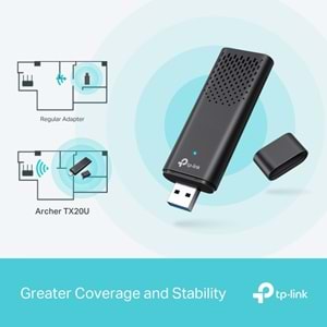 Tp-Link Archer TX20U AX1800 Dual Band Wi-Fi USB Adaptör