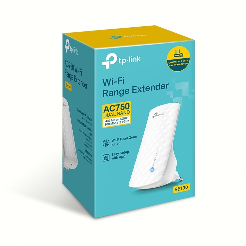 Tp-Link RE190 AC750 Wi-Fi Menzil Genişletici
