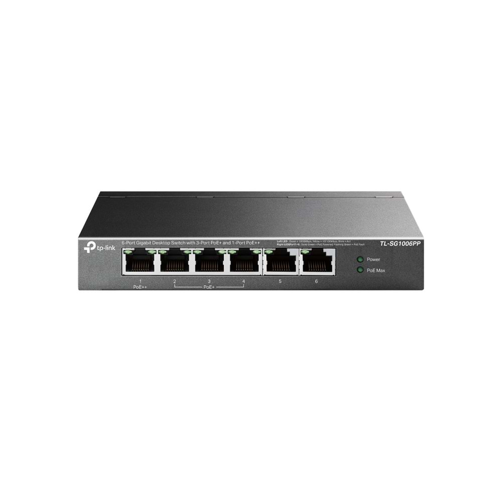 TP-Link TL-SG1006PP 6-Port Gig Deskt Switch 3-Port PoE+ / 1-Port PoE++ 64W