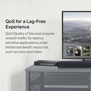 Tp-Link LS1024G 24 Port Gigabit Desktop/Rackmount Switch (Metal Kasa)