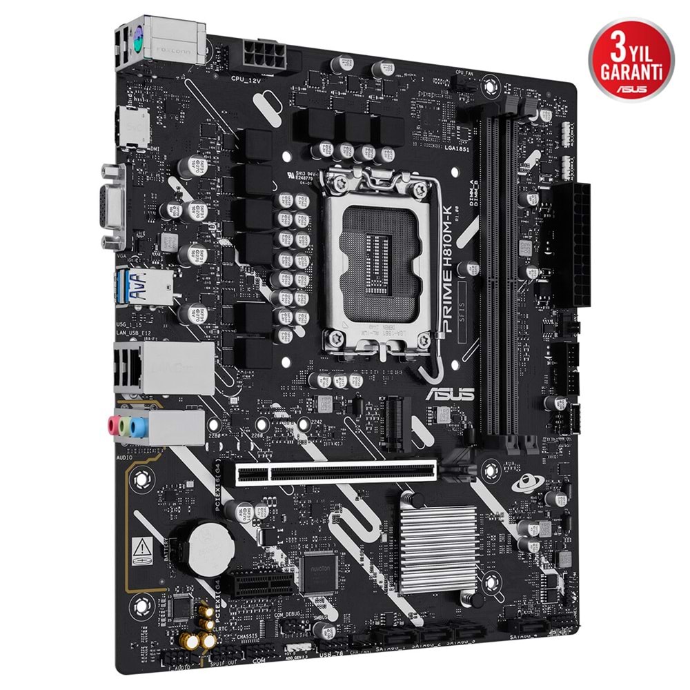 Asus PRIME H810M-K DDR5 M.2 USB3.2 HDMI/VGA PCI 4.0 Anakart
