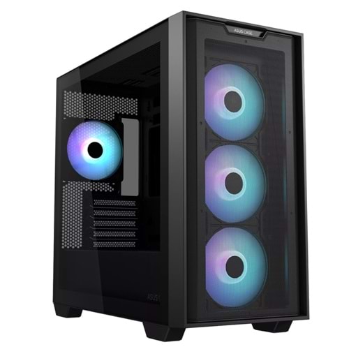 Asus A21 Plus ARGB Temperli Cam mATX Mid Tower Gaming Kasa Siyah