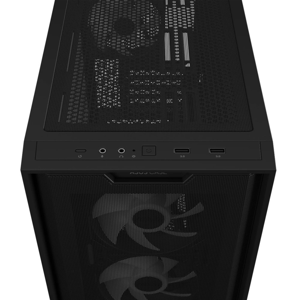 Asus A21 Plus ARGB Temperli Cam mATX Mid Tower Gaming Kasa Siyah