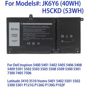 Dell Latitude 3410, 3510, JK6Y6 Uyumlu Notebook Bataryası - 3 Cell