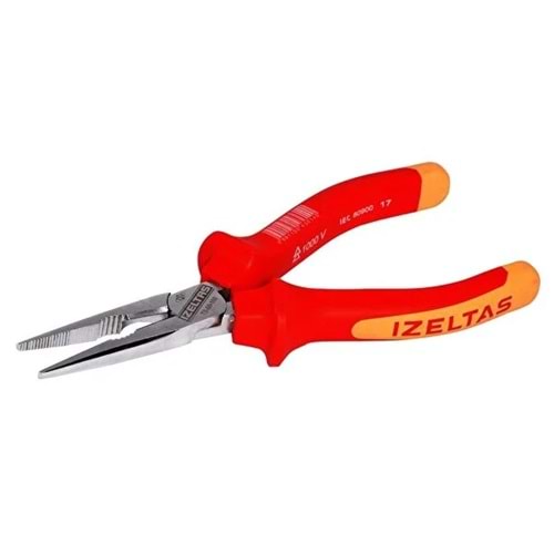 İzeltaş 3220136180 1000V İzoleli Elektrikçi Düz Uçlu Kargaburun