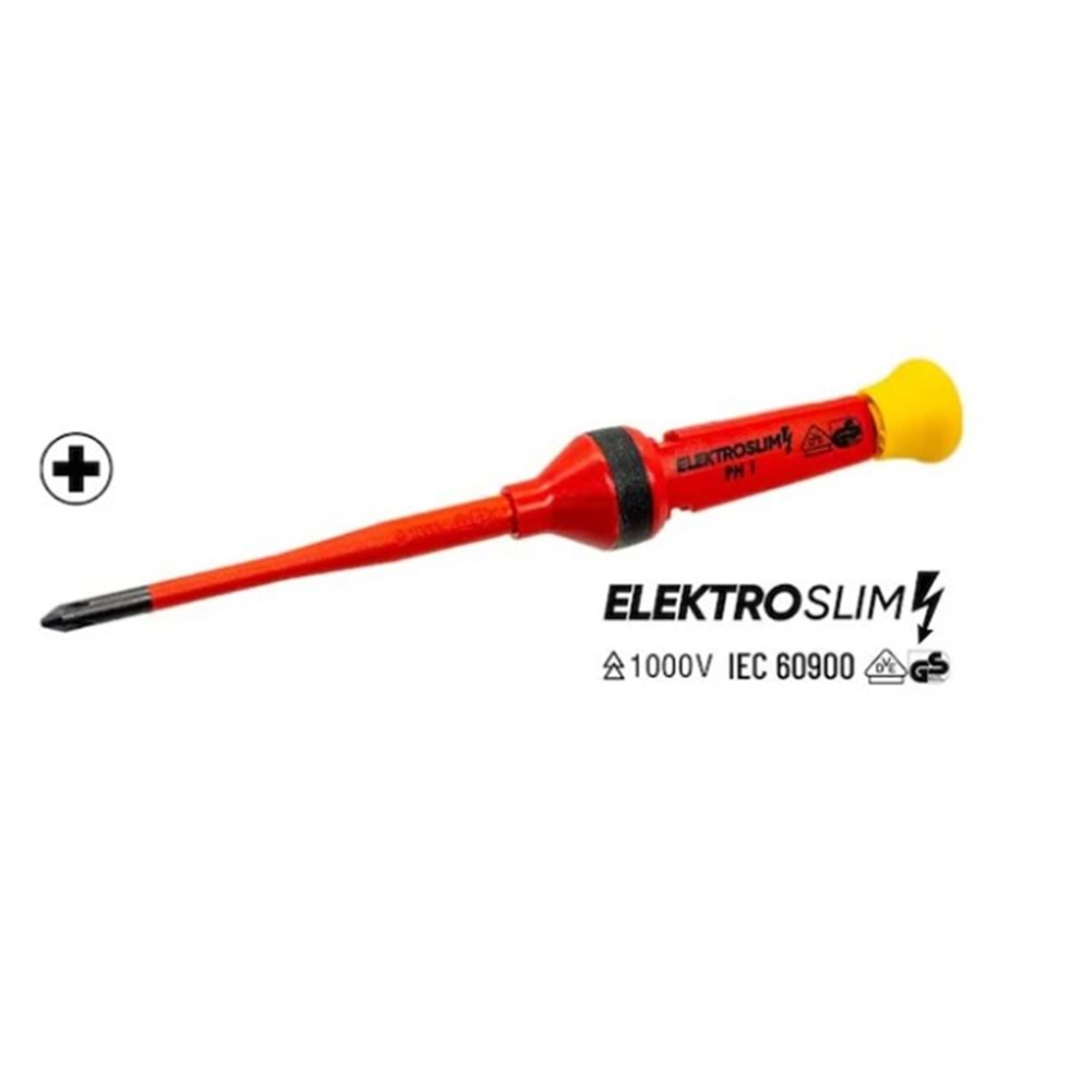 İzeltaş 14000005339 1000V PH 14.5x80 Elektro Slim Yıldız Tornavida