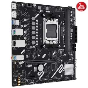 Asus PRIME A620AM-K A620A DDR5 USB3.2 M.2 DP/HDMI PCI 4.0 AM5 Anakart