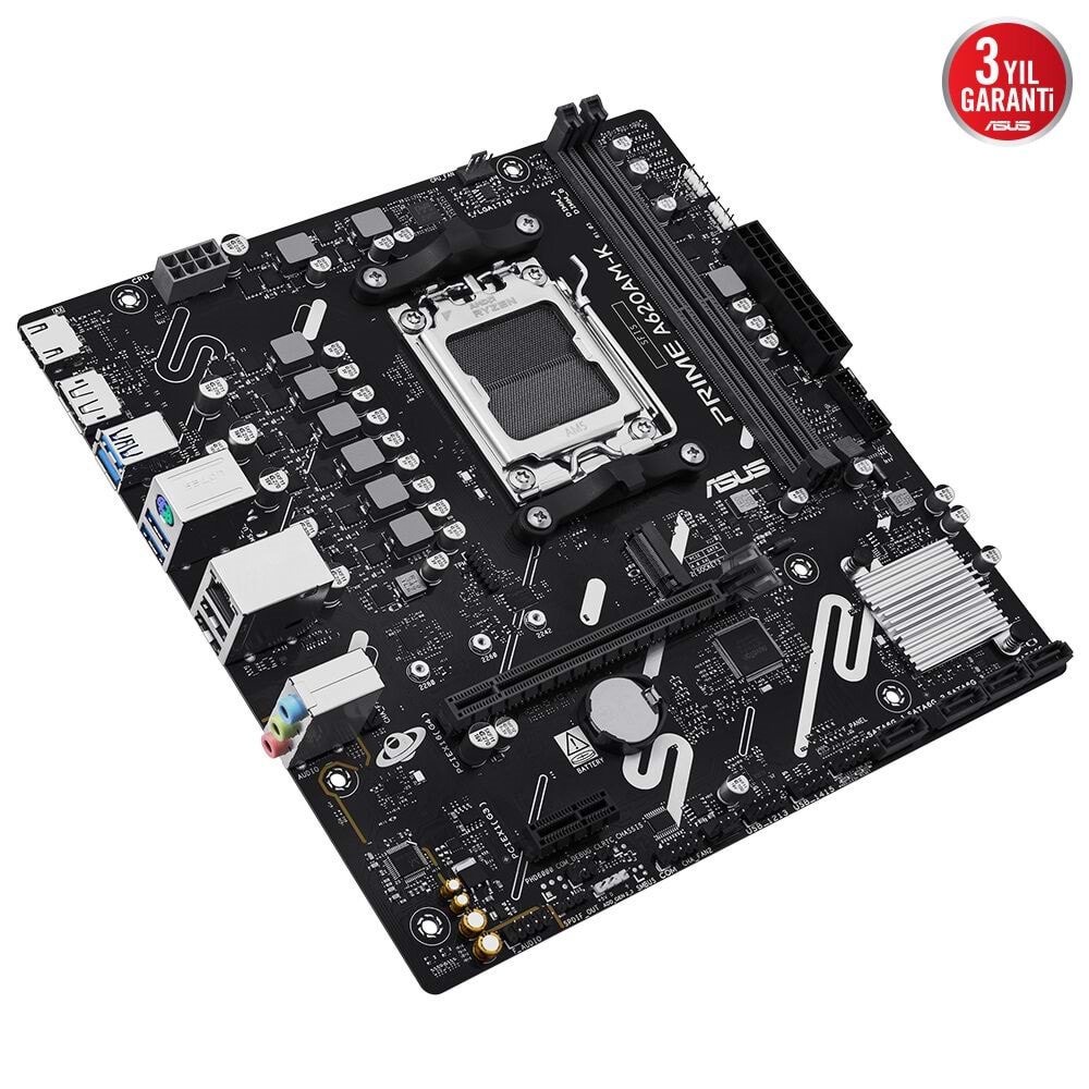 Asus PRIME A620AM-K A620A DDR5 USB3.2 M.2 DP/HDMI PCI 4.0 AM5 Anakart