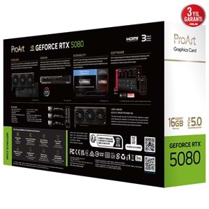 Asus PROART-RTX5080-O16G OC 16GB GDDR7 256Bit HDMI-DP-USB-C Ekran Kartı