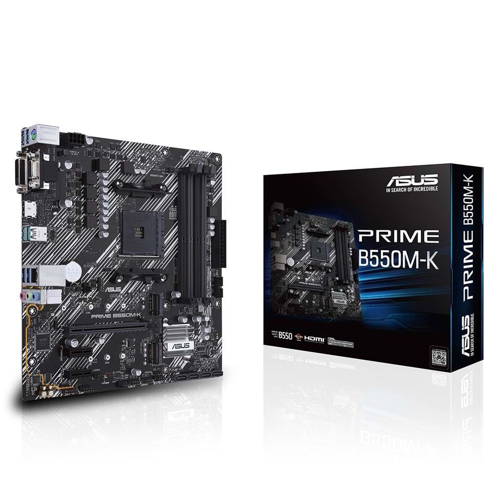 Asus Prime B550M-K AMD B550 DDR4 USB3.2 HDMI/DVI/VGA PCI 4.0 AM4 Anakart