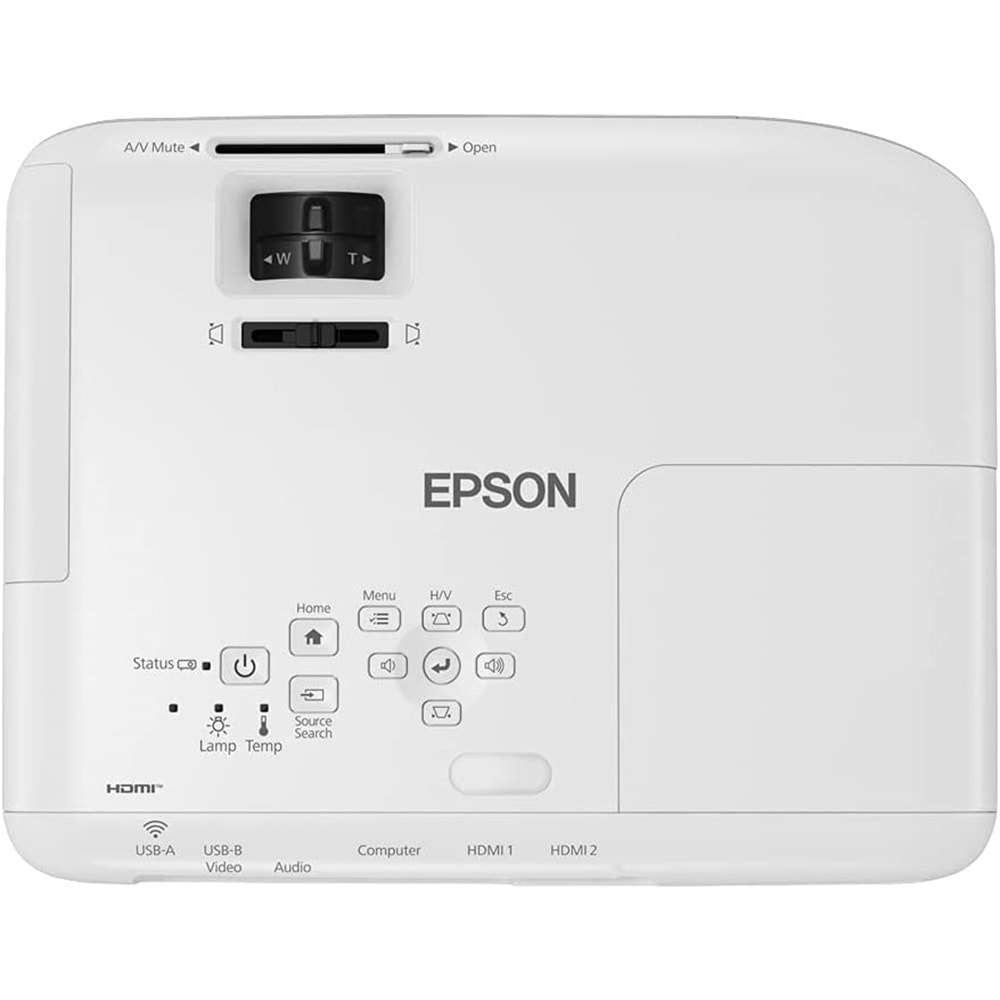 Epson EB-FH06 3LCD projektör (Full HD 1.920 x 1.080p, 3.500 lümen beyaz ve renk parlaklığı, kontrast oranı 16.000:1, isteğe bağlı Wi-Fi, HDMI)