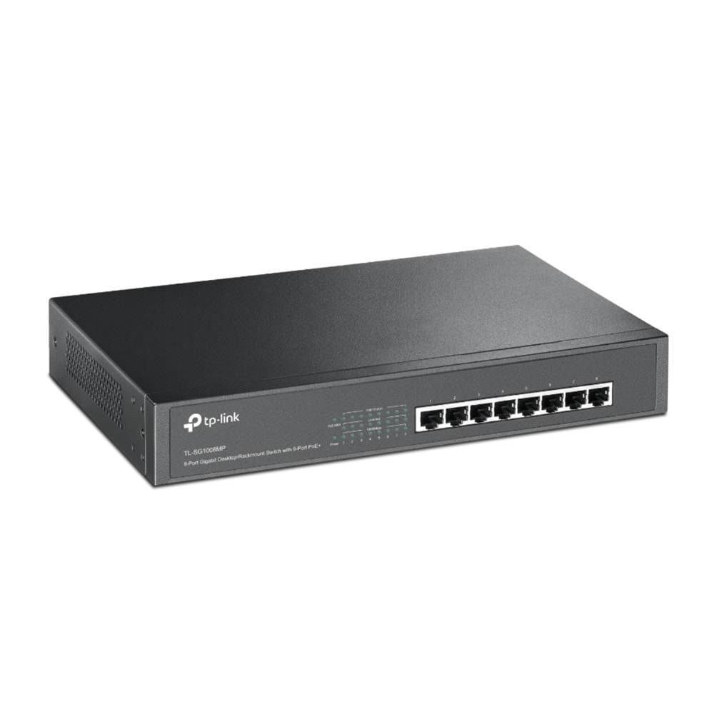 TP-Link TL-SG1008MP, 8-Port Gigabit Desktop/Rackmount Switch with 8-Port PoE+