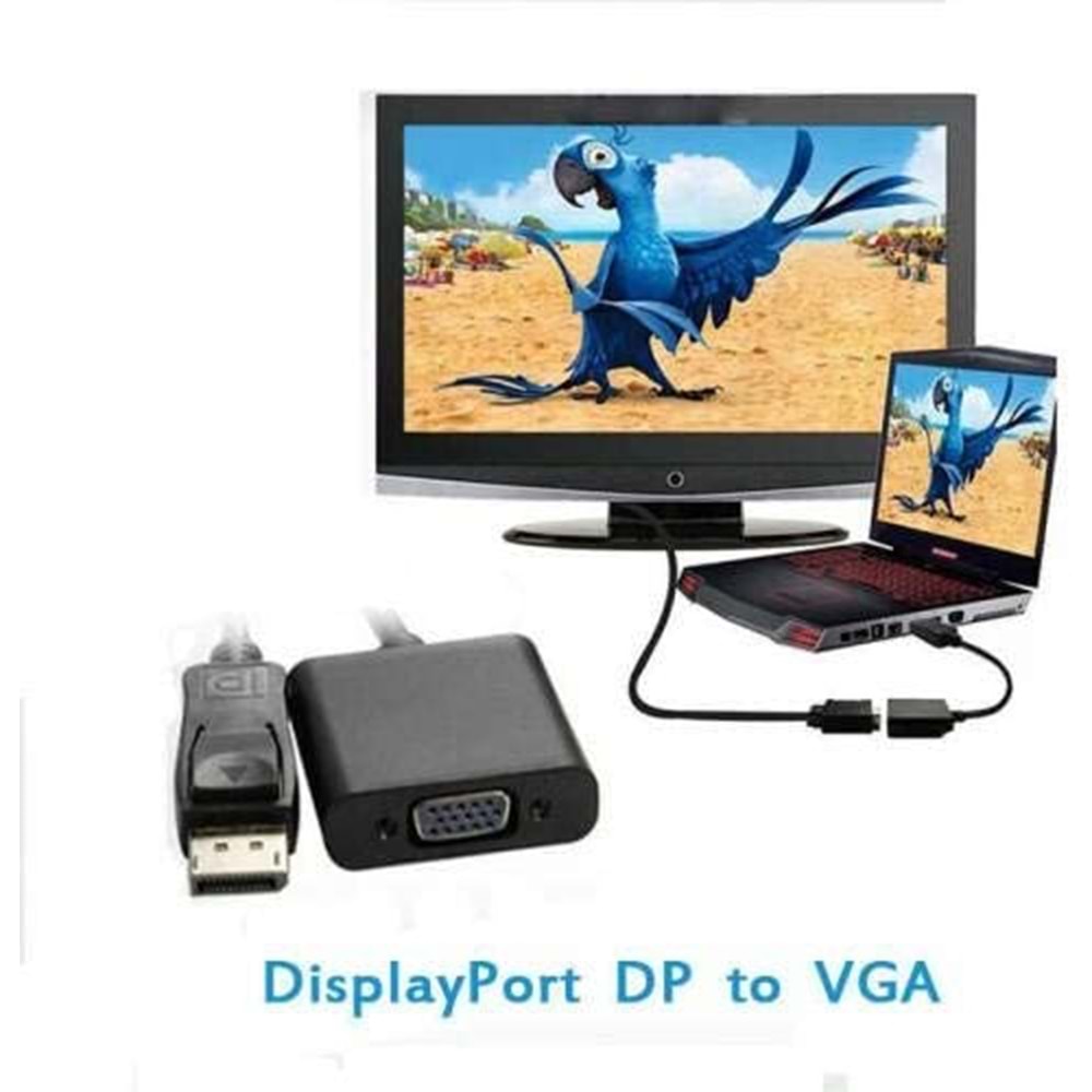 Displayport To Vga Çevirici Converter Dp To Vga Adaptör
