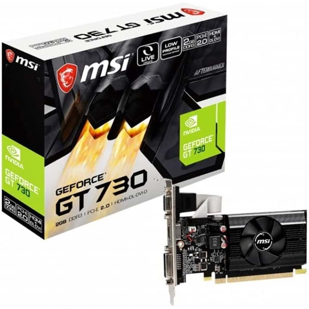 Msi GeForce GT 730 N730K-2GD3/LP 2GB DDR3 64Bit DX12 Gaming (Oyuncu) Ekran Kartı