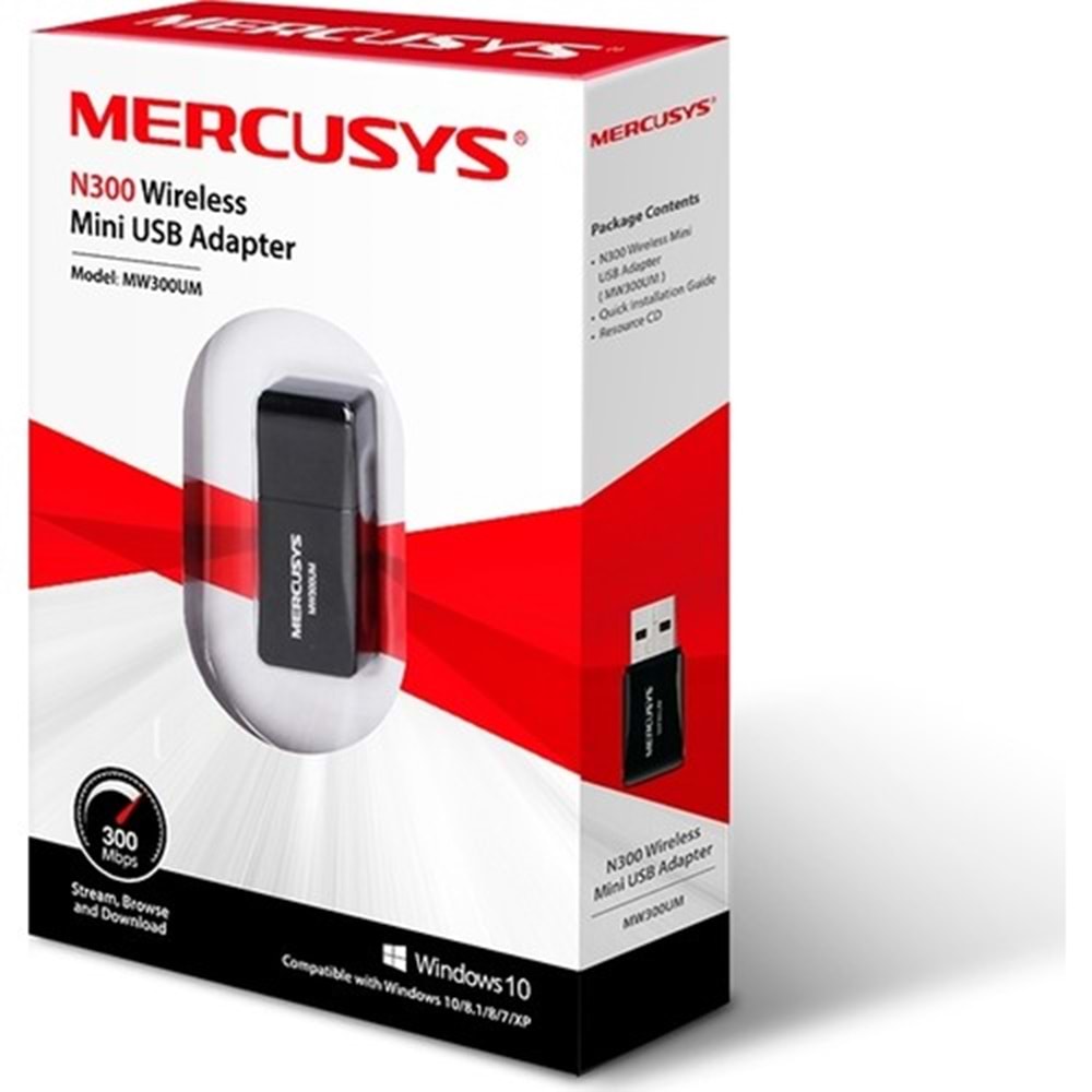 Mercusys MW300UM N300 Mbps Wireless Mini USB Adapter