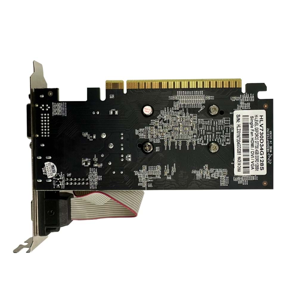 Hi-Level GT730 4GB HLV730D34G128S DDR3 128bit HDMI DVI PCIe 16X Ekran Kartı