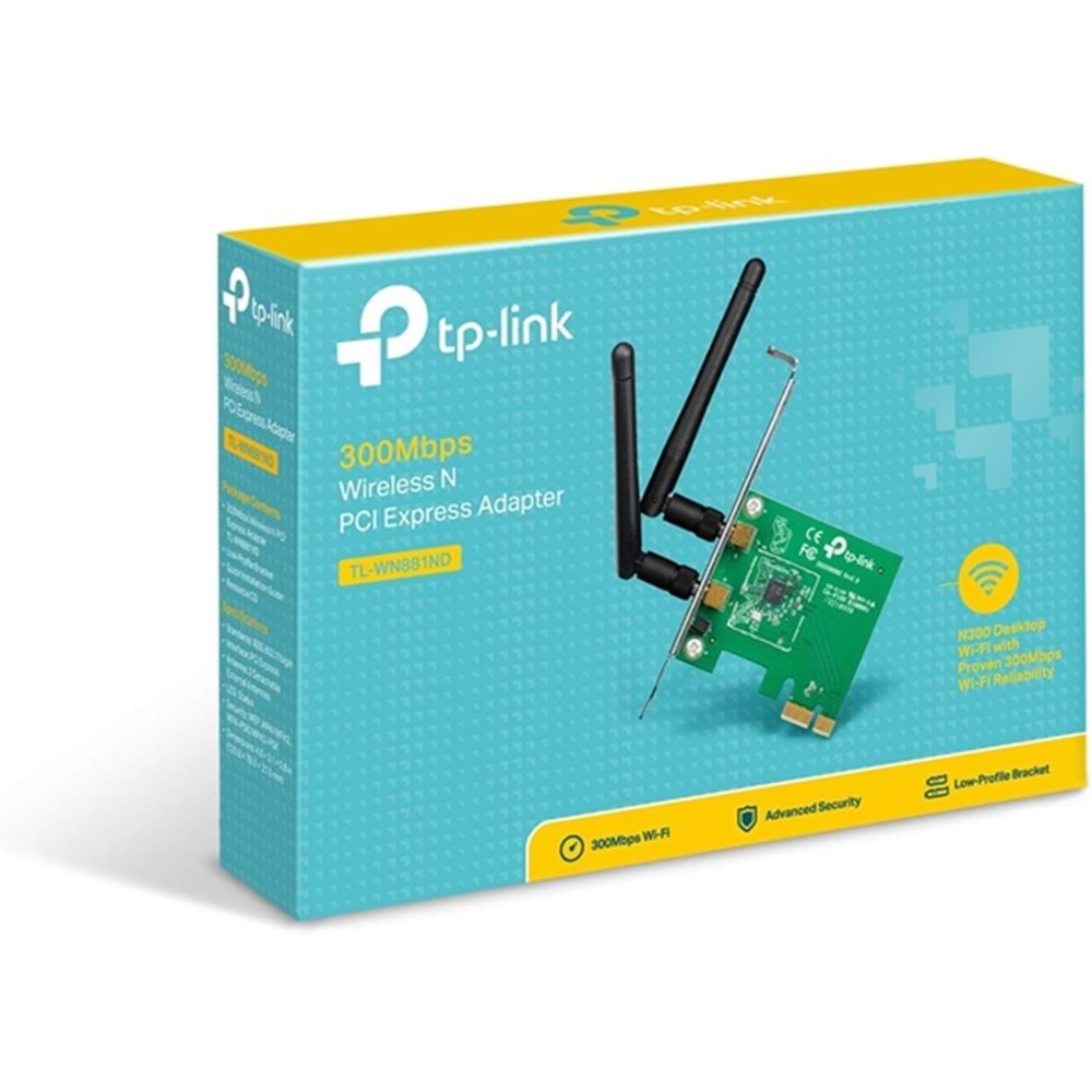 TP-Link TL-WN881ND Internal Wlan 300 Mbps PCI Express Network Kartı