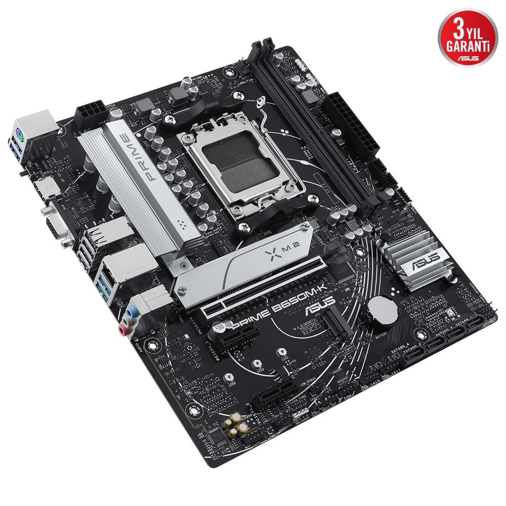 Asus Prime B650M-K AMD B650 6400+ MHz(OC) DDR5 AM5 Micro ATX Anakart