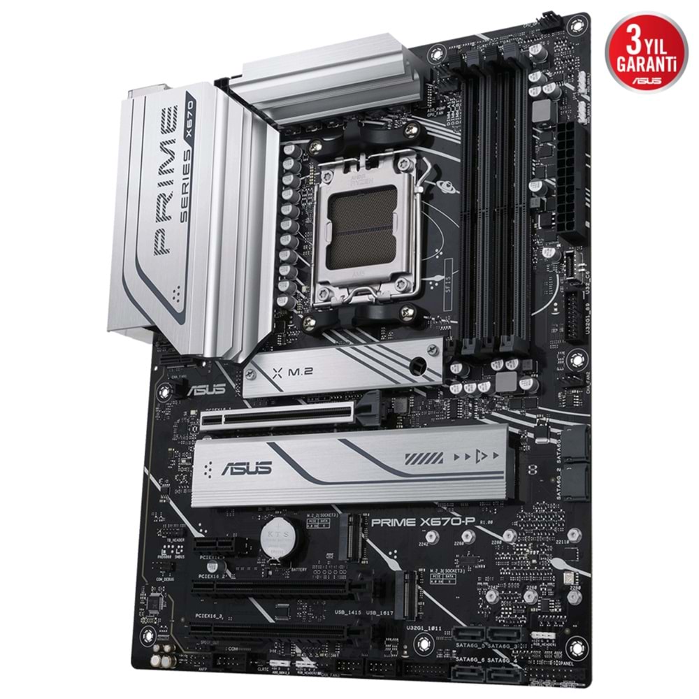 Asus Prime X670-P AMD X670 6400 MHz (OC) DDR5 Soket AM5 ATX Anakart