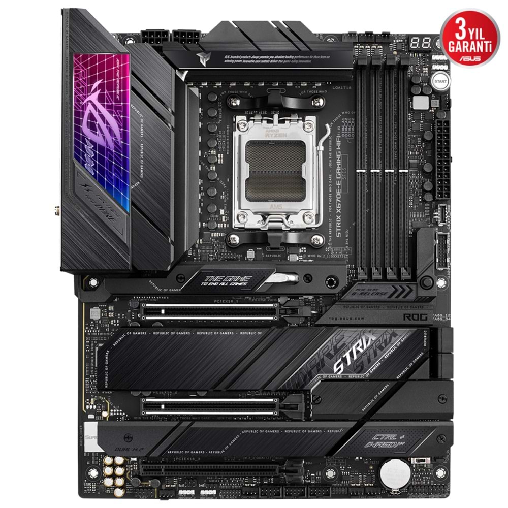 Asus ROG Strix X670E-E Gaming WIFI AMD X670E 6400 MHz (OC) DDR5 Soket AM5 ATX Anakart