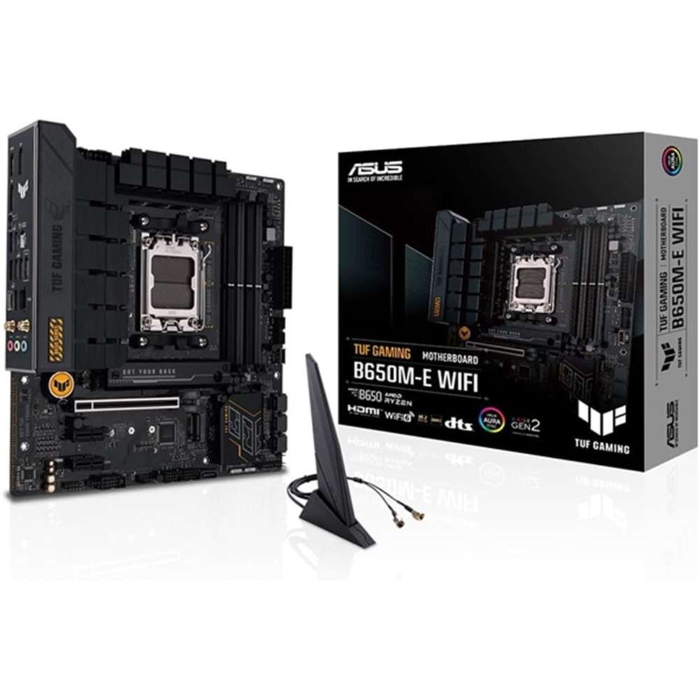 Asus TUF Gaming B650M-E WiFi AMD B650 6400 MHz (OC) DDR5 M.2 AM5 Micro ATX Anakart