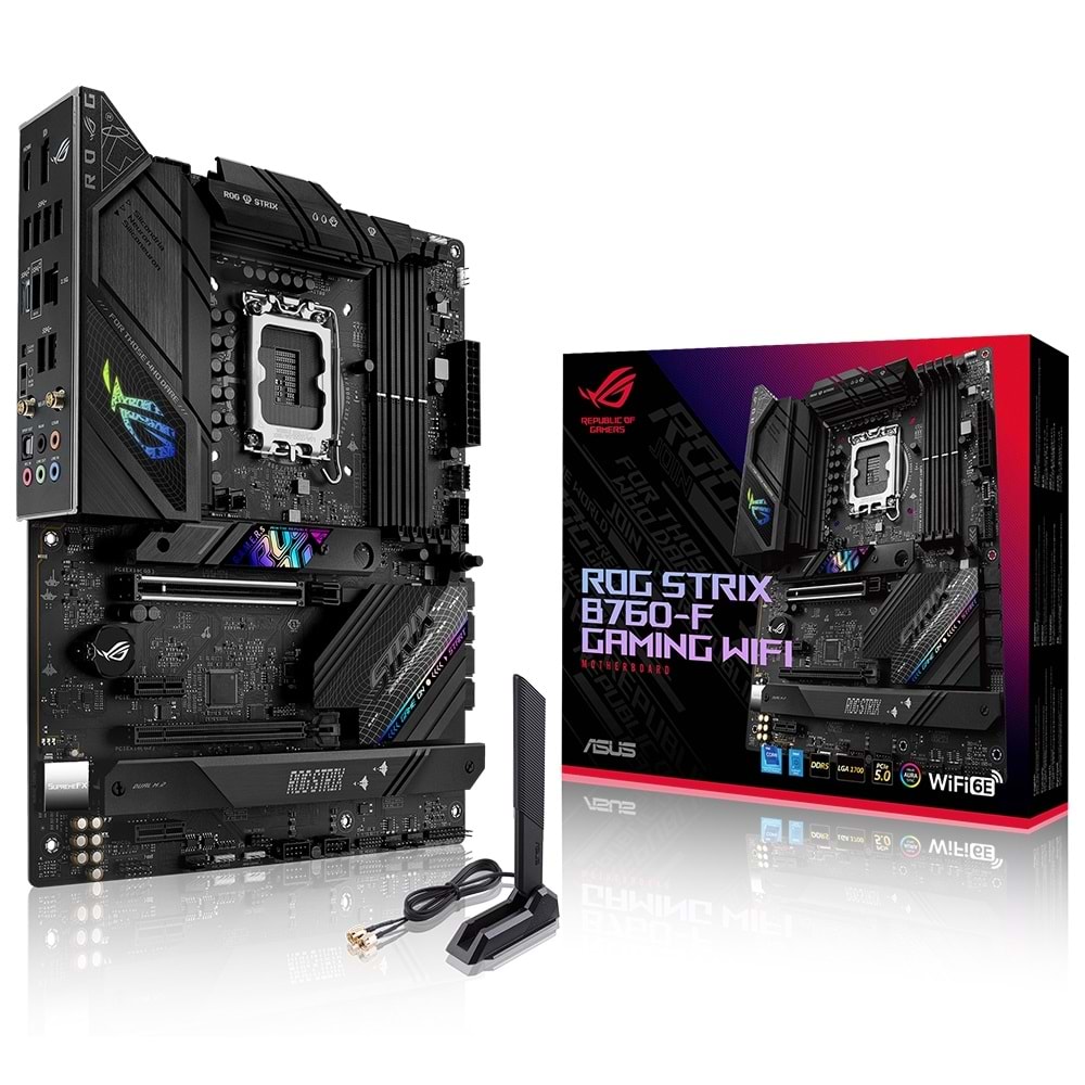 Asus ROG Strix B760-F Gaming WIFI Intel B760 7800 MHz (OC) DDR5 Soket 1700 ATX Anakart