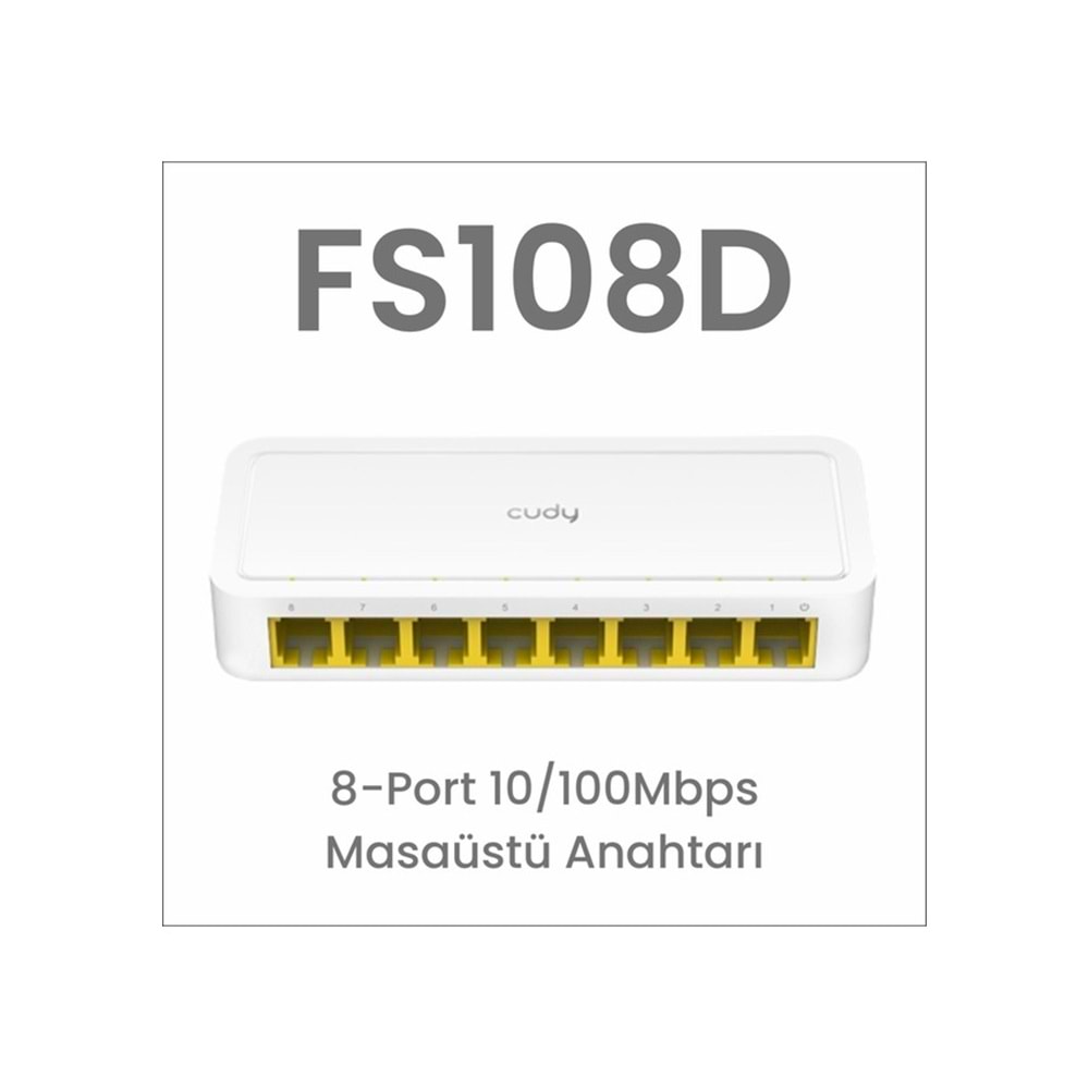 Cudy FS108D 10/100 Mbps 8 Port Megabit Switch