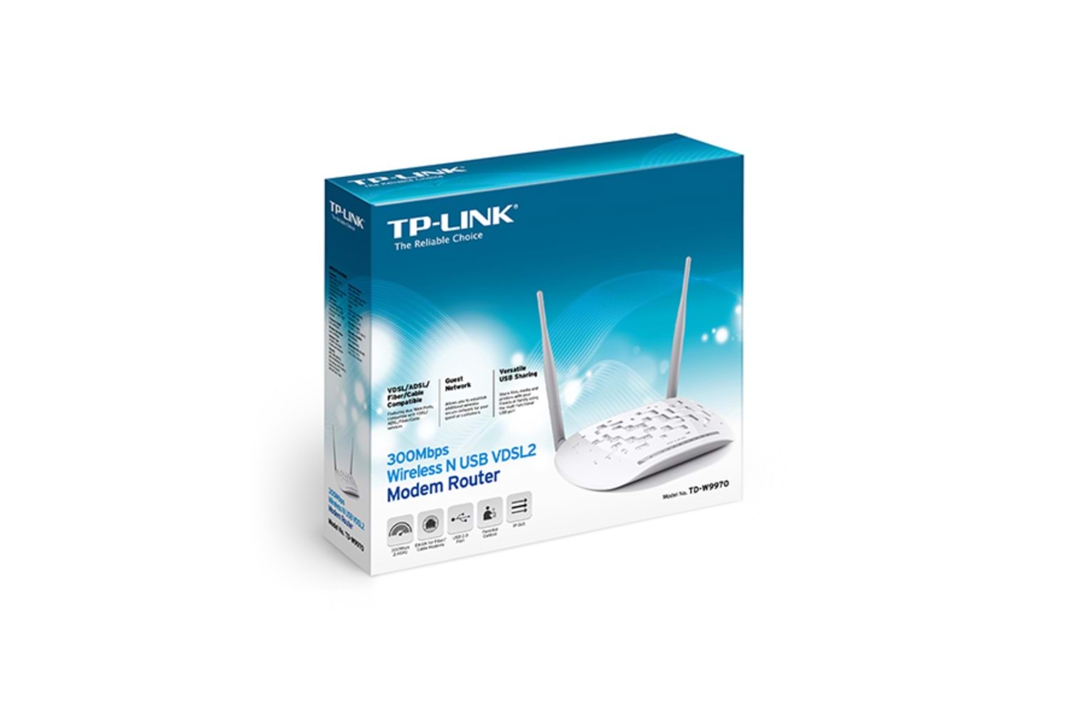 TP-Link TD-W9970 300Mbps 4Port Fiber VDSL2 Modem Router