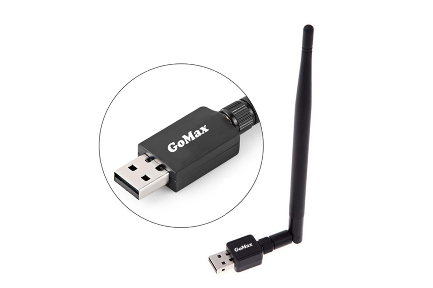 Gomax 150 Mbps Antenli Kablosuz USB Wifi Adaptörü