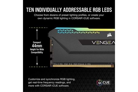 Corsair Vengeance RGB PRO SL 16GB (2x8GB) 3200Mhz DDR4 CL16 CMH16GX4M2Z3200C16