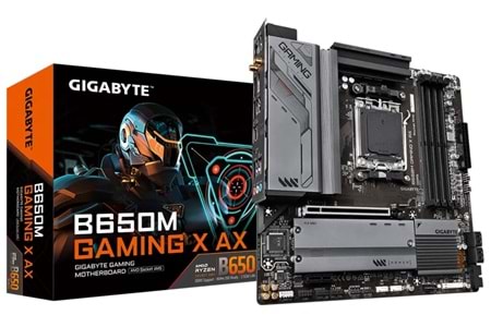 Gigabyte B650M Gaming X AX 1.1 AMD B650 DDR5 M.2 DP/HDMI MATX AM5 Anakart