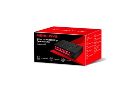 Mercusys MS105G, 5-Port 10/100/1000 Mbps Masaüstü Switch