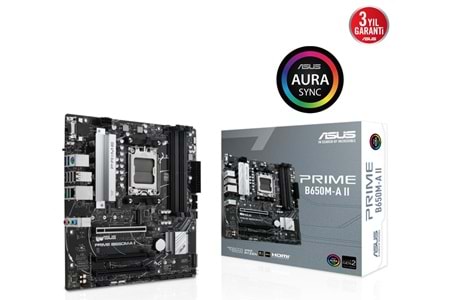 Asus Prime B650M-A WIFI II AMD B650 AM5 DDR5 Soket 6400 DP HDMI VGA 2X Anakart