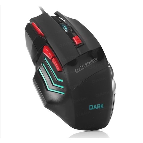Dark Elite Force GM1000 Aydınlatmalı Kablolu Oyuncu Mouse Siyah